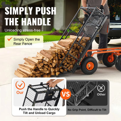 Sturdy Metal Garden Cart