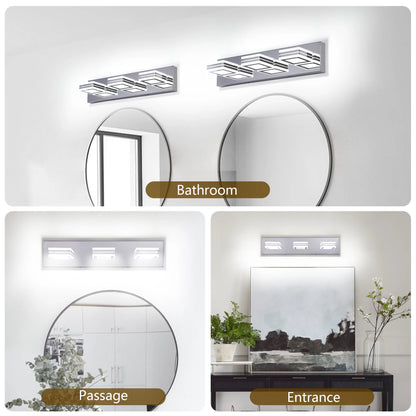 LED Black/Chrome Vanity Lights
