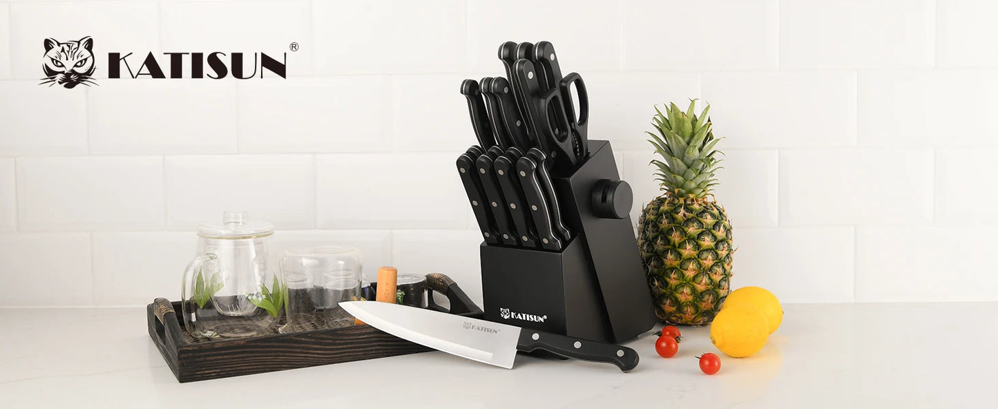 Carbon Steel Knife Block Set