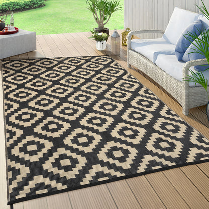 Outdoor Rug Plastic Straw Reversible  Rug