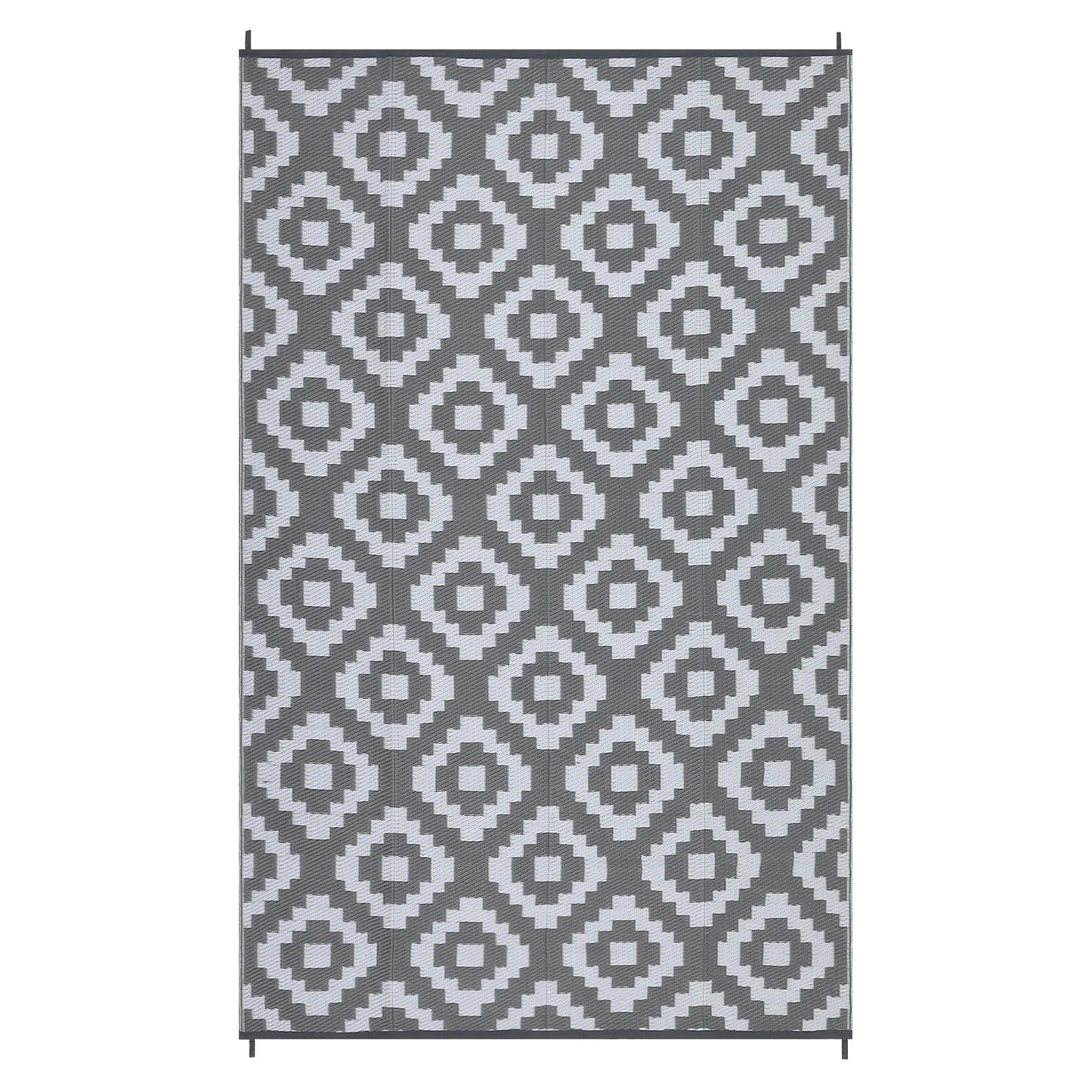 Outdoor Rug Plastic Straw Reversible  Rug