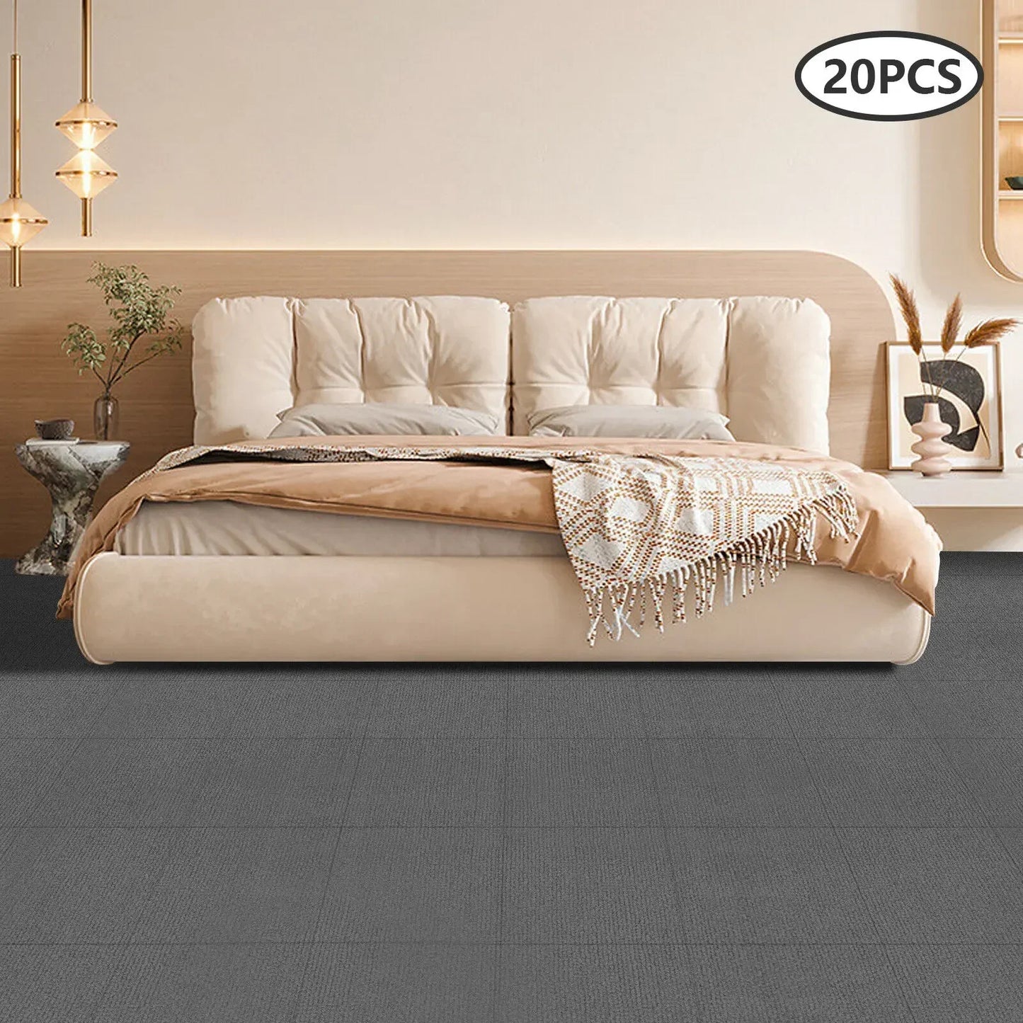 20 Pieces 50x50 cm Self Adhesive Carpet Tiles