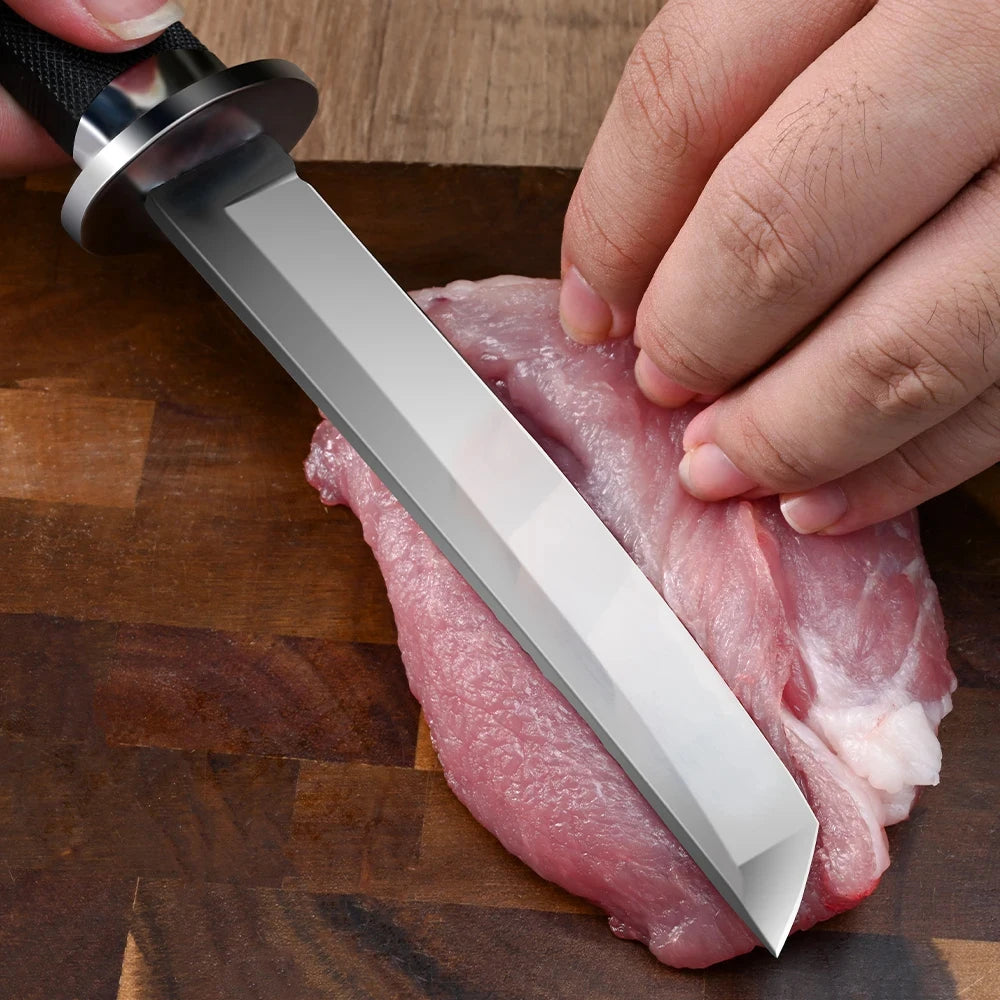 Samurai style kitchen knife