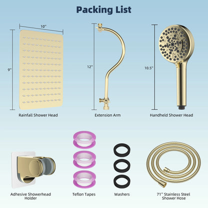 Rainfall Shower Head Handheld Spray Combo