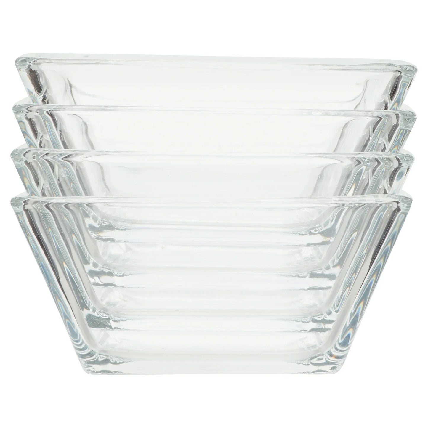 Square Clear Glass Dinnerware Set