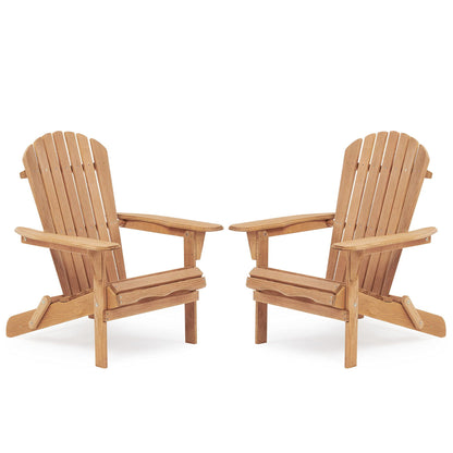 Solid Cedar Folding Adirondack Chairs