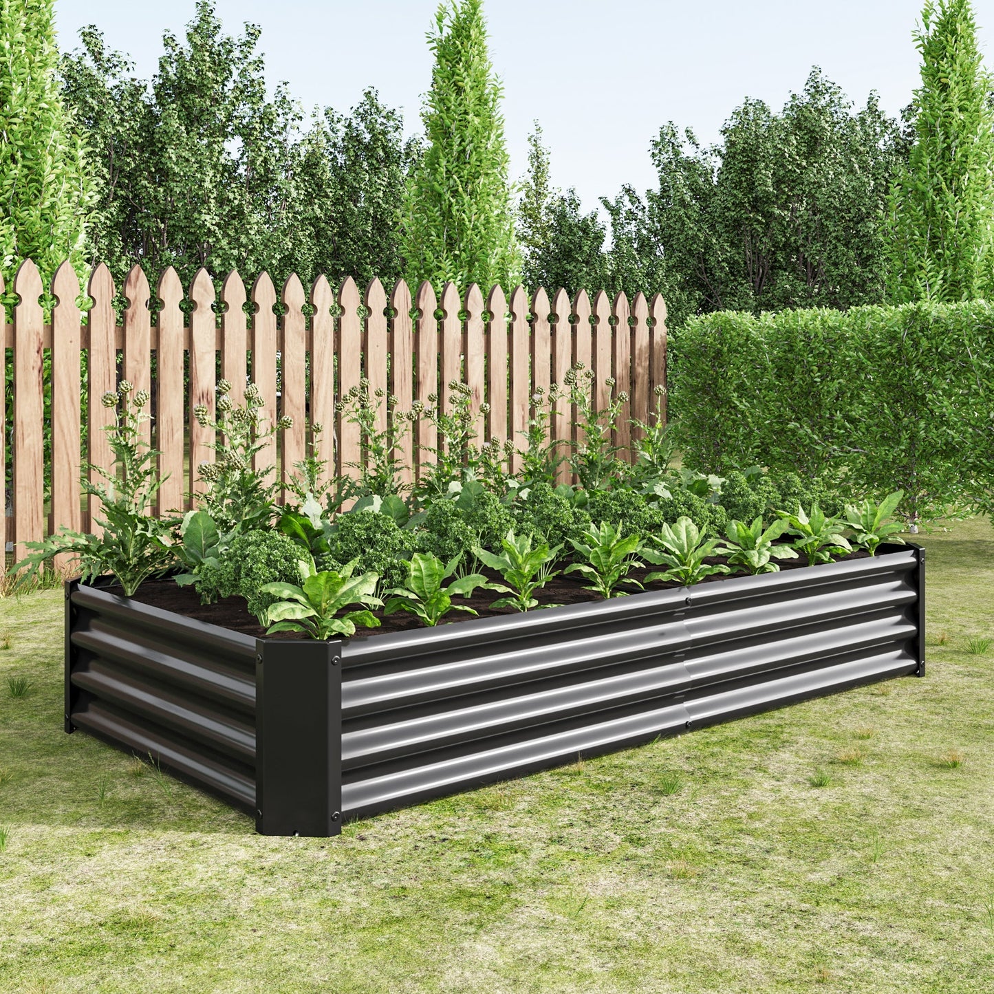 Raised Garden Bed 6×3×1 ft