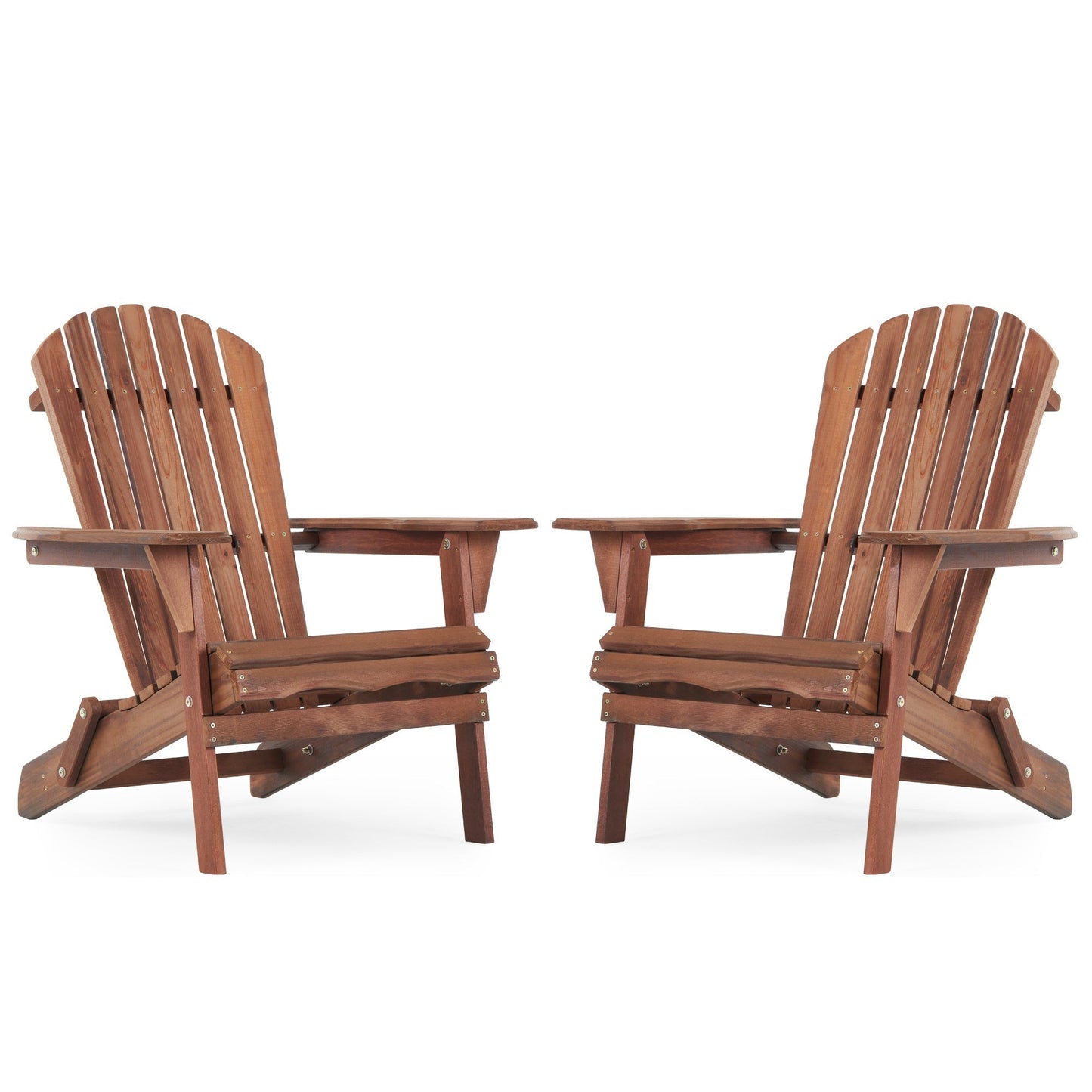 Solid Hemlock Folding Adirondack Chairs