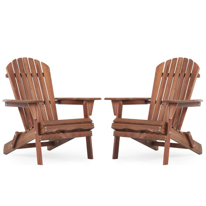 Solid Hemlock Folding Adirondack Chairs