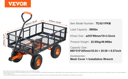 Sturdy Metal Garden Cart